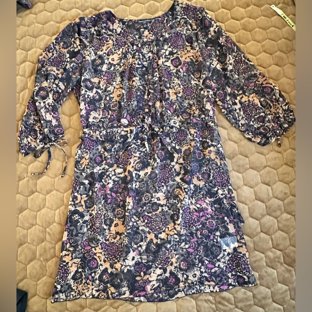 Banana Republic Purple Long Sleeve Dress